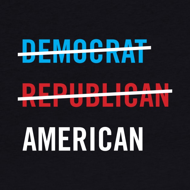 Democrat. Republic. American. T-shirt by BuzzBenson